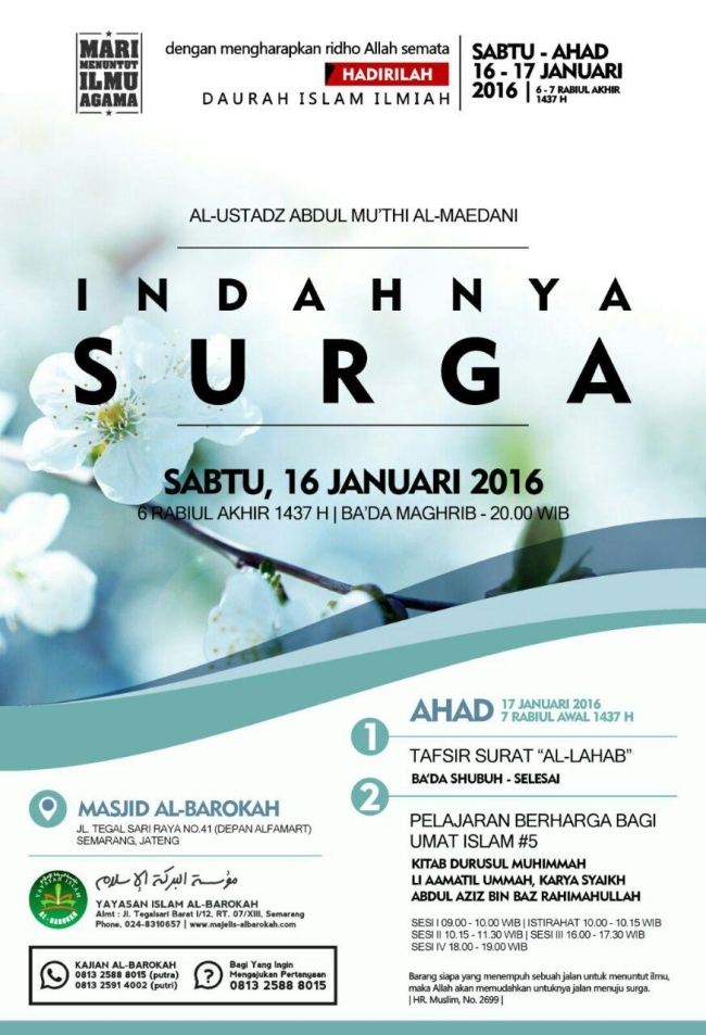 Daurah Islam Ilmiah Indahnya Surga - Semarang