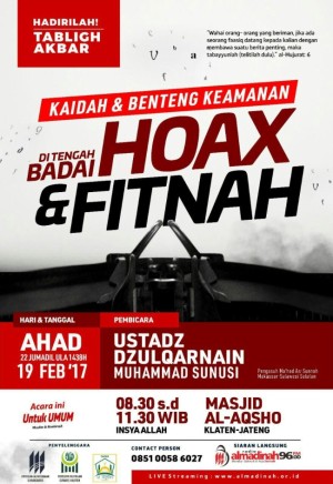 Ditengah Badai Hoax dan Fitnah