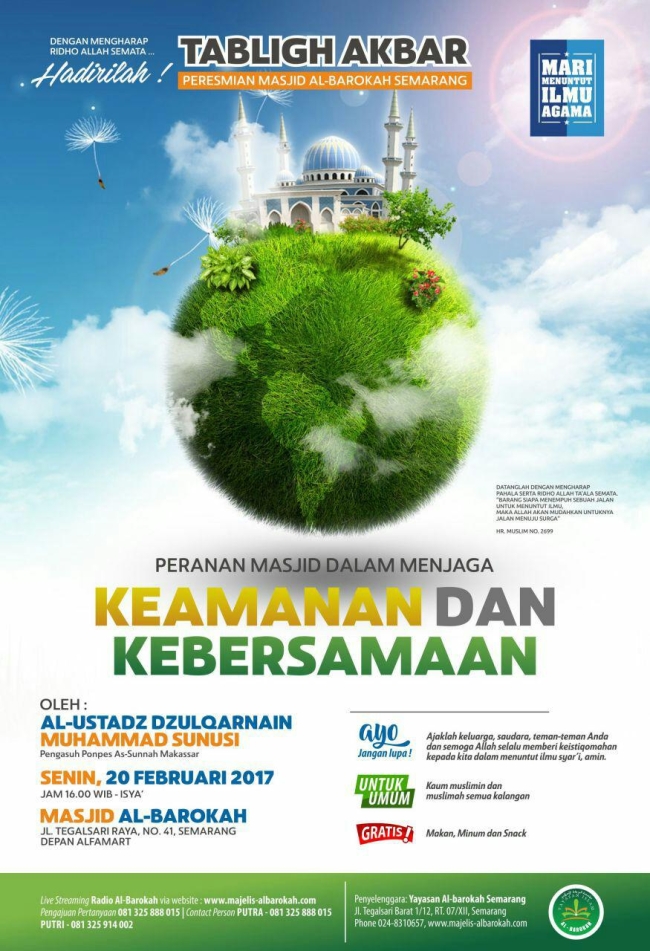 Peranan Masjid dalam menjaga Keamanan dasn kebersamaan