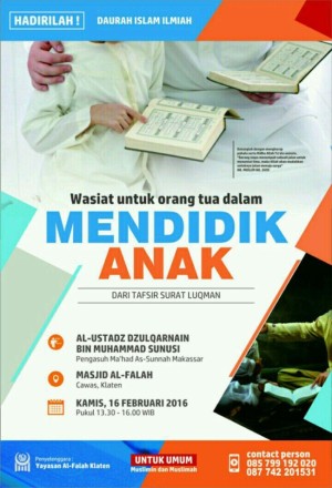 wasiat orang tua dalam mendidik anak