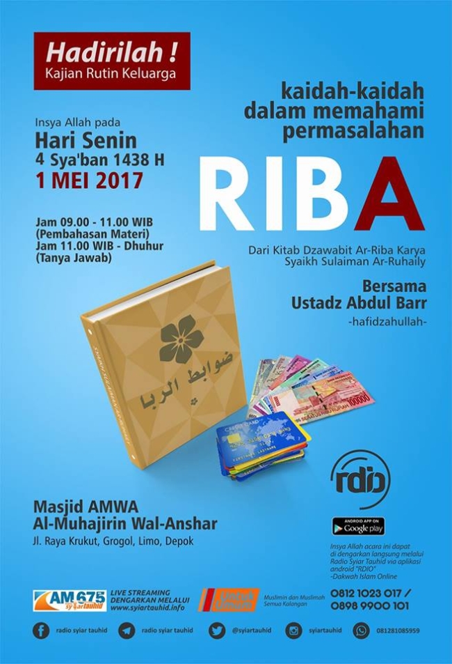 Kaidah kaidah dalam memahami permasalahan riba