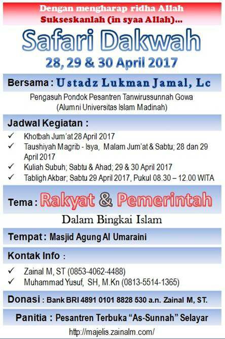 Safari Dakwah Rakyat dsan Pemerintah