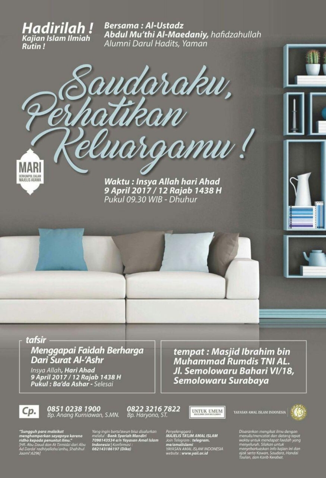 Saudaraku perhatikan saudaramu