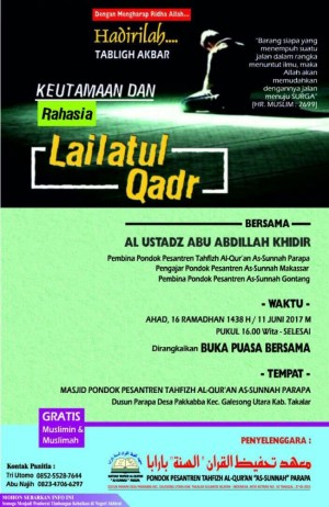 Keutamaan dan rahasia lailatul qadr